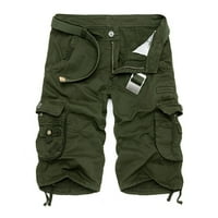 B91XZ muške kratke hlače Multi džep teretni hlače obrezane hlače labave pantalone ravno hlače za noge
