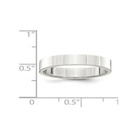 Dame ili muški komforni fit ravni vjenčani prsten u srebru u sterlingu