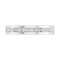 0. Carat Channel set Diamond Wedding Weernity prsten za prsten u 14k bijelo zlato