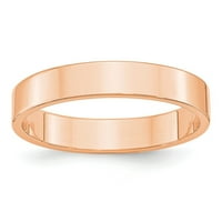 14k Rose Gold LTW ravna band Veličina prstena nakit pokloni za žene - 3. grama