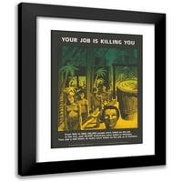 Crveni biber posteri Crni moderni uokvireni muzej umjetnički print pod nazivom - Vaš posao vas ubija