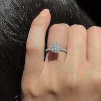 Keusn Ženski prsten Rhinestone vjenčani prstenje veličine 5- Legura poklon prst w