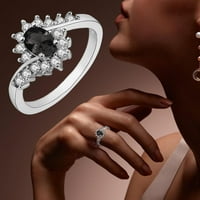 Prstenovi ženski prstenovi srebrni rinestone prstenovi ženski prstenovi sjajni prstenovi za žene i muške