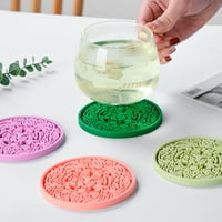 Silikon zadebljani okrugli coaster čaša toplotna izolacija piće staklena mat placemat za pranje rušenja