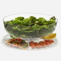 Akrilna salata i posuda za voćnje poslužuju tanjir s setom kupola i leda, čip otporni na čip-lik 12 Clear