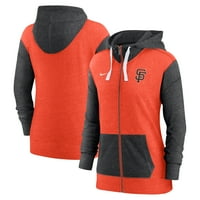 Ženska Nike Orange San Francisco Giants punog zip hoodie