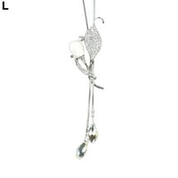 AERDream privjesak ogrlica ukras Swan Bow atraktivni privjesak Ogrlica nakit Pribor za odjeću
