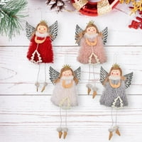 Božićni ukrasi lutka plišali lijepi anđeo kućni dekor Xmas Tree Viseće ukrase za zabavu na otvorenom