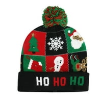 Božićni vuneni šešir ženski modni trend Ležerni vuneni loptički šešir sa LED svjetlom