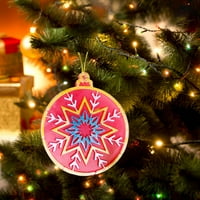 Yubnlvae Božićni ukrasi Božićne smole kalupe silikonske smole božićni ukrasi okrugli oblikovani kalupi