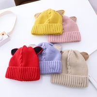 Slatka pletena šešir Božićni beanie topla zima Cat Ear Hat Hearand Toddler Baby Beanie 0-2Y