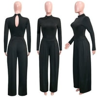 Dvije odijelo za žene koje izlaze u casual moda Solid Boja dugih rukava čvrsto ugradnja Oneie široke