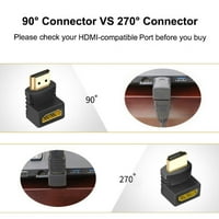 3D i 4K HDMI kutni adapter i stepen vertikalni ravni lijevi i desni stepen muški do ženskog HDMI adaptera TV konektor