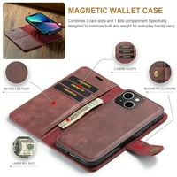 Aomodai u sklopivom slučaju iPhone Pro MA, novčanik za futrolu Folio Telefon, odvojivi magnetni PU i