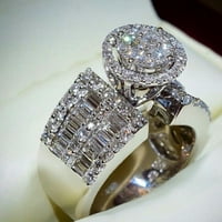 Prstenovi za žene američki srebrni poklon za njezine sterling srebrne vjenčane posude za žene modne