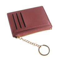Unizirajte malu torbicu novčanik tastera kućišta kože zip nosač sa novčanom karticom, lubenica crvena