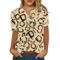 Bacc ženski vrhovi za žene kratki rukav ljetni modni casual trendi tiskani majica majica majica majica