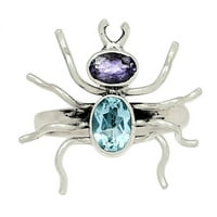 Spider - Blue Topaz & Iolite Sterling srebrni nakit prsten s. ALLR-11679