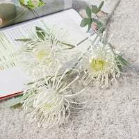 TRAYKNIK Umjetno cvijeće, mekani stolni središni komad lagane jednu granu 3-prong za patry