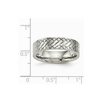 Polirano od nehrđajućeg čelika Veličina teksturirane prstene: 13; za odrasle i tinejdžere; Za žene i