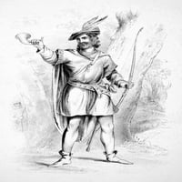Robin Hood. Nlitografija, 19. vek. Poster Print by