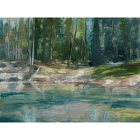 Harper, Ethan Crni moderni uokvireni muzej umjetnički print pod nazivom - Northwestern jezero II