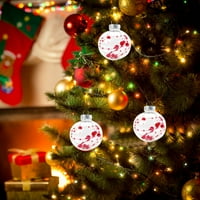 Labakihah Soba Decor Decor Decor Božićno stablo ukrasi Božićna ukras set crvena zelena i zlatna božićna razbijanja otporna na viseći ukras za ornament