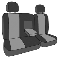 Caltrend Stražnji split klupa Neoprene prekrivači sjedala za 2012 - Nissan Frontier - NS163-02PA crveni