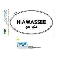 Hiawassee, GA - Gruzija - Crno-bijela - Gradska država - Ovalno laminirano naljepnica