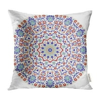 Cvjetni mandala turski okrugli šareni u tradicionalnom orijentalnom uzorku keramički jastučni jastučni