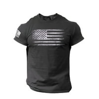 Polo majice za muške tiskane majice Američka zastava u nevolji s bluzama kratkih rukava