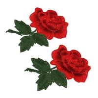 Vez cvijet ruža u boji čipke za vezom vode topljivim veznim veznim računarom veze uzorak DIY patch odjeće
