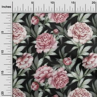 Onuoone Georgette viskoza breskve tkanine od lišća i ruža cvjetni šivaći zanatske projekte Tkanini otisci