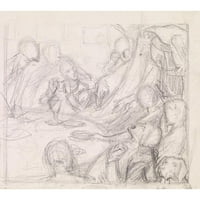 Sir John Everett Millais Crni moderni uokvireni muzejski umjetnički print pod nazivom - Tennyson je