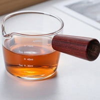 Čaša za mjerenje stakla Espresso Shot Glass 75ml Trostruki barista BARISTA Pojedinačni izljevi s drva