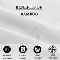 Ultra mekan luksuzni set bambusa, 22 Duboki džepni posteljini čista organska bambusova olimpijska