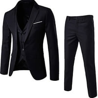 Muško odijelo Slim 3-komad odijela R poslovna vjenčanica jakna prsluk i hlače