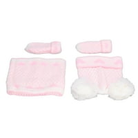 Dječji šal šal, rukavice za brisanje kože za bebe mittens Lijepo za snježni dan za mališana ružičasta