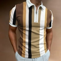 Aaitomet Mens Polo majice Muška golf polo majica Dugi kratki rukav kontrastni džep Polo tenis majice,