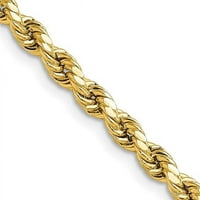 10k žuto zlato polučvrsti dijamant - lanac užad