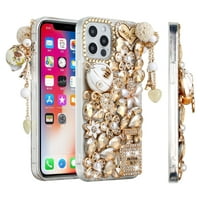 Za Apple iPhone Bling Crystal 3D puni dijamanti Luksuzni iskrični hibridni zaštitni poklopac za krinjeone,