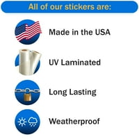 Obloga tanka plava linija oblikovana država u obliku američke naljepnice za zastavu - samoljepljivi