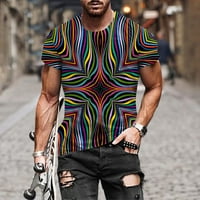 Simplmasygeni Muškarci Vrhunska kratkog klirensa kratkih rukava Muška modna ljetna dekolte majica 3D