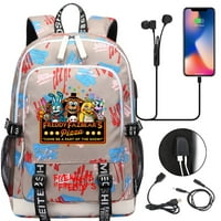 Backpack Bzdaisy sa USB punjenjem i zaštitom od laptopa - pet noći u Freddy's Theme Unise za djecu Teen