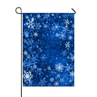 Bijele plave snježne pahulje Tamno plava okućnica za zastavu Vanjska zastava Naslovnica Naslovna zabava