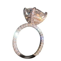 Jiyugala prstenovi za žene svijetle cirkonije prstenovi za jedinstvene tri strane vjenčani prsten