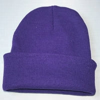 kaps unise Slouchy pletenje Beanie Hip Hop Cap topla zimski skijaški šešir ljubičasta jedna veličina