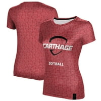 Ženska pododjeljak Red Carthage Firebirds Softball logotip majica