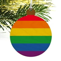 Rainbow Pride gay lezbijski savremeni drveni božićni stablo za odmor