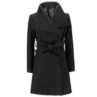 Dugi rukav topli slim kardigan za žene jakne za čišćenje plus veličina crna veličina 2xl